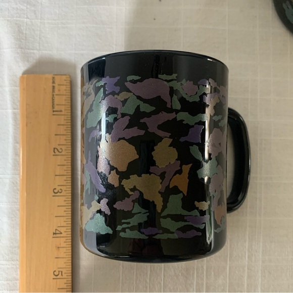 RETRO  90s BLACK COFFEE MUGS |  Set of 5 | Metallic Design. - Picture 5 of 7